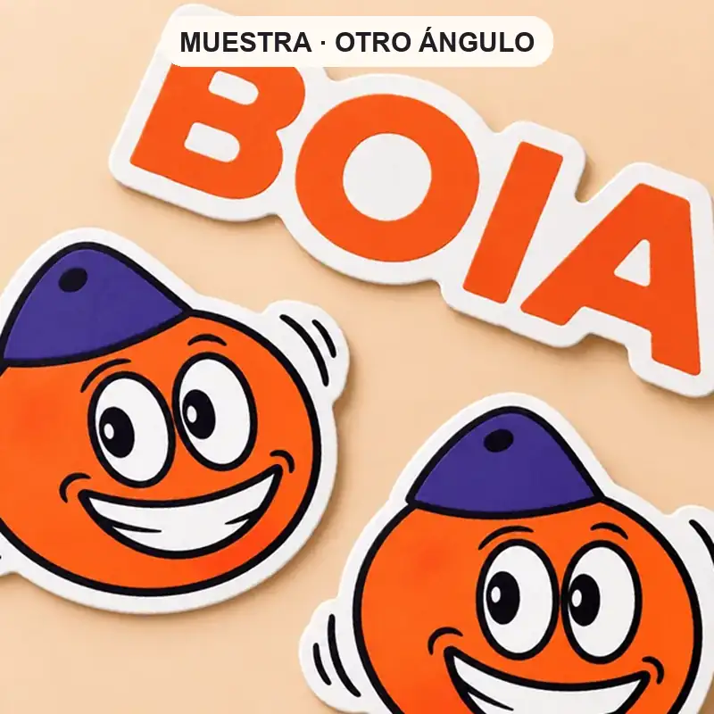 Diseños de muestra: las pegatinas BOIA de cerca